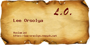 Lee Orsolya névjegykártya